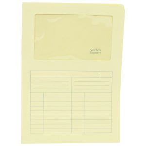 Fascikl "L" papir s prozorom A4 pk50 Sintex Blasetti F13Ž žuti