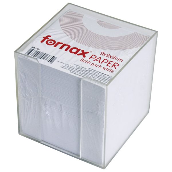 Blok kocka pvc  9,2x9,2 cm s papirom bijelim Fornax