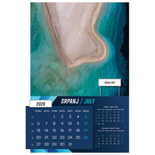 Kalendar "Biseri Jadrana 2026" 13 listova, spirala - Slika 11