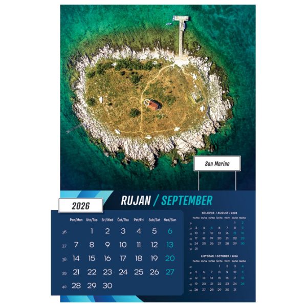 Kalendar "Biseri Jadrana 2026" 13 listova, spirala - Slika 13