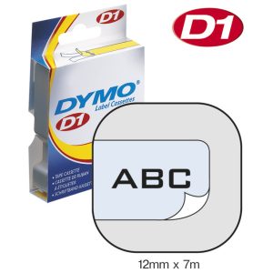 Vrpca D1 12 mmx7m Dymo 45010 crno-prozirna
