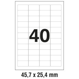 Etikete LK  45,7x25,4 mm polyester pk25L Zweckform L4770-25 prozirne