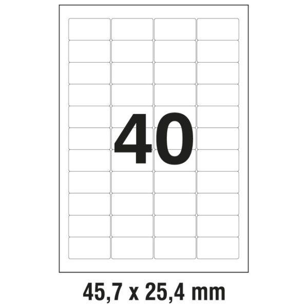 Etikete LK  45,7x25,4 mm polyester pk25L Zweckform L4770-25 prozirne