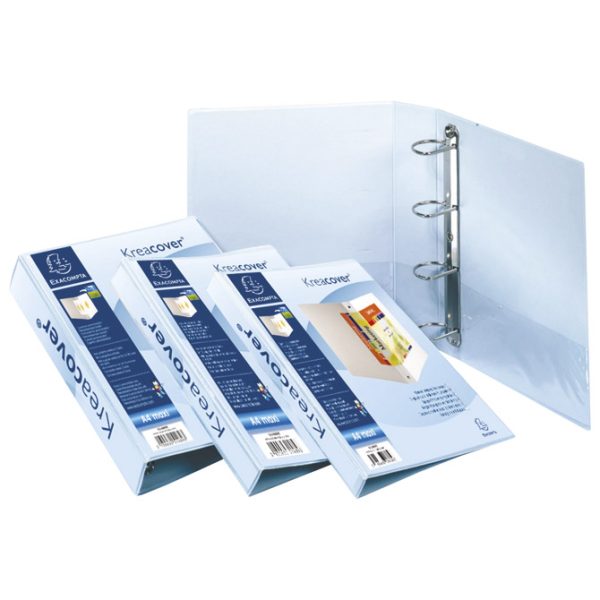 Mapa uložna 4D ringa-fi16 mm/hrbat-34 mm A4 Exacompta 51840E bijela - Slika 3