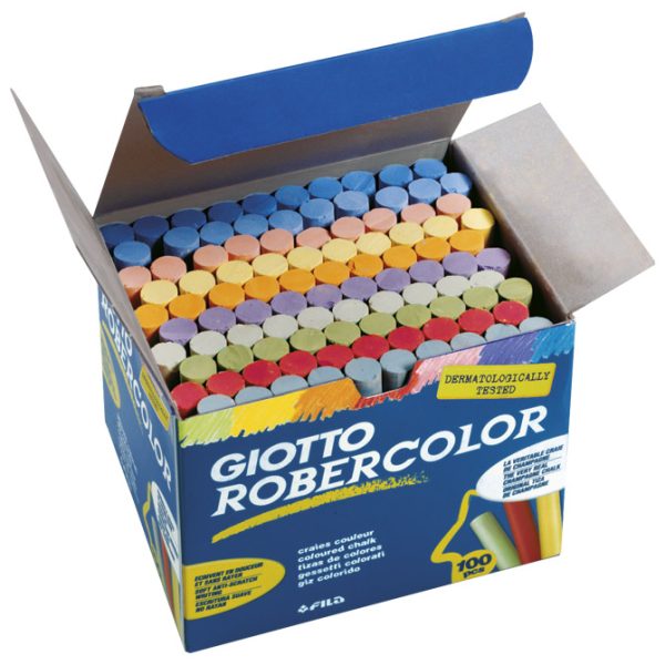 Kreda školska okrugla besprašna fi-10 mm 10boja pk100 Giotto Fila 5390
