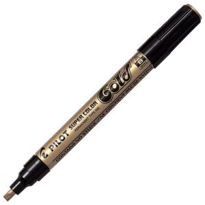 Marker permanentni 2-4 mm klinasti vrh Super Color Pilot SC-G-B zlatni