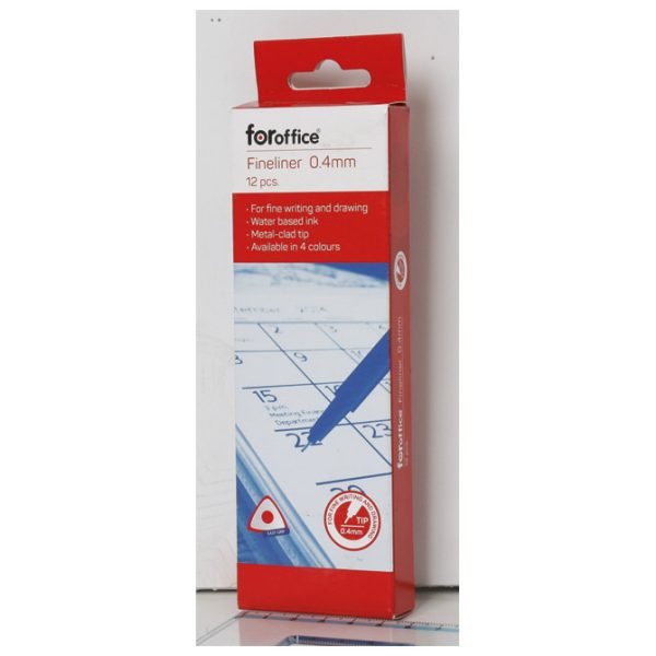 Flomaster fineliner 0,4 mm FORoffice plavi - Slika 2