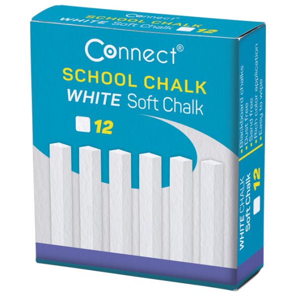 Kreda školska četvrtasta soft pk12 Connect bijela - Slika 2