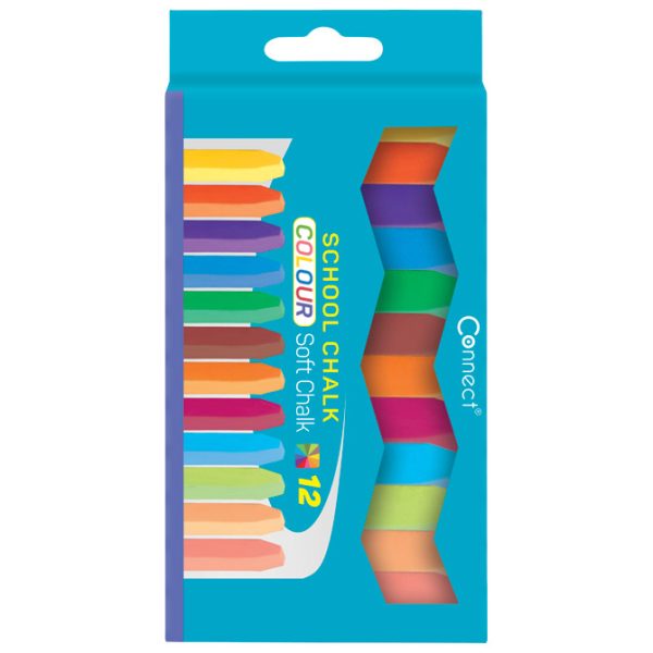 Kreda školska četvrtasta soft 12boja Connect blister!!