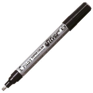 Marker permanentni 2-4 mm klinasti vrh Super Color Pilot SC-S-B srebrni