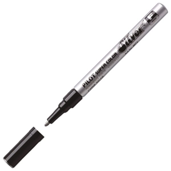Marker permanentni 1 mm okrugli vrh Super Color Pilot SC-S-F srebrni
