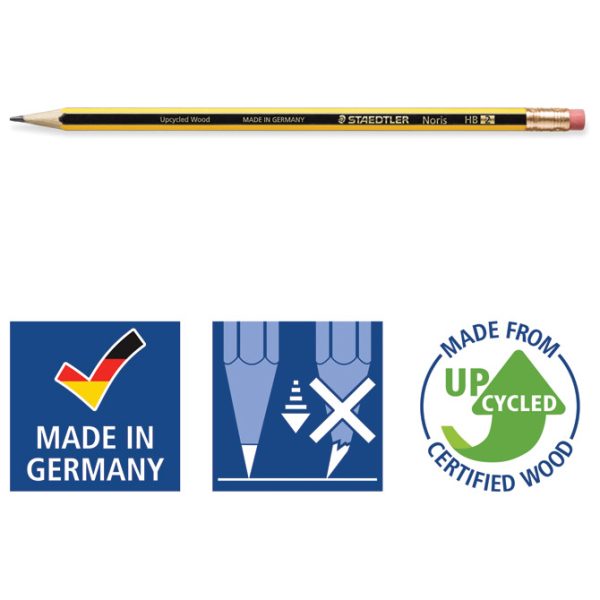 Olovka grafitna HB s gumicom Noris Staedtler 122-HB - Slika 2