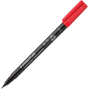 Marker permanentni 0,4 mm reciklirani Lumocolor Staedtler 313-2 crveni