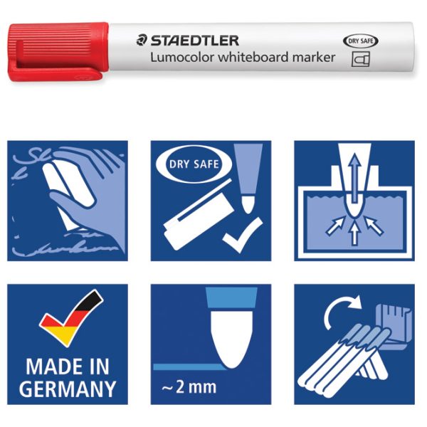 Marker za bijelu ploču 2 mm pk4 reciklirani Lumocolor Staedtler 351 WP4 - Slika 5