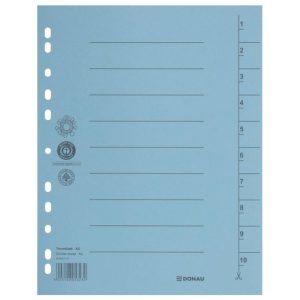 Pregrada kartonska A4 250g Donau 8610001-10 plava!!