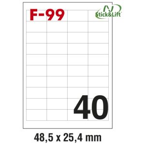 Etikete ILK  48,5x25,4 mm odljepljive pk100L Fornax F-99
