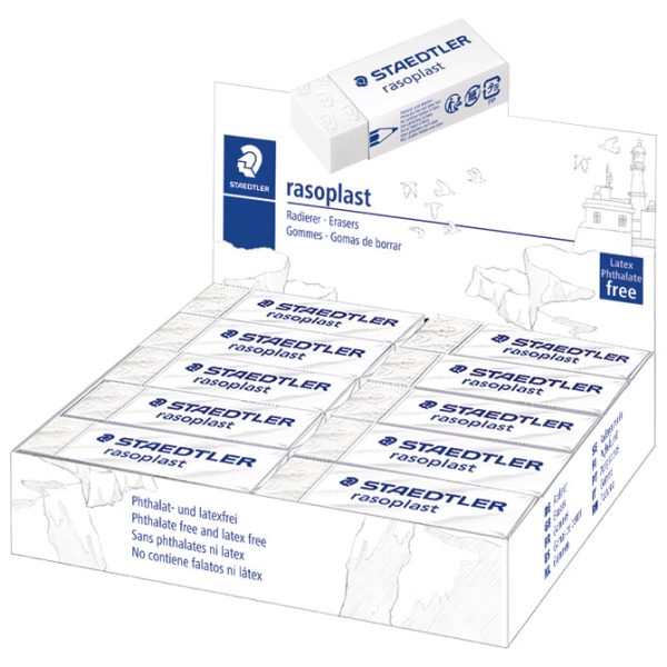 Gumica Rasoplast Staedtler 526 B20 bijela-KOMAD - Slika 2