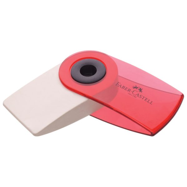 Gumica plastična Sleeve Mini Faber-Castell 182413 bijelo/prozirno sortirano blister!! - Slika 5