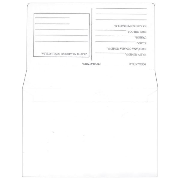 Kuverte B6-BB strip s povratnicom B-32 pk100 Fokus - Slika 3