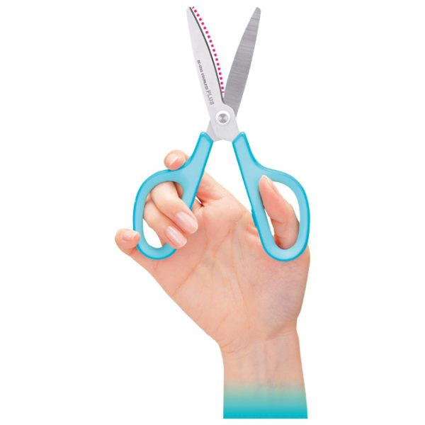 Škare uredske 17,5 cm nehrđajući čelik Fitcut Curve SC-175S Plus.35052 svijetloplave blister - Slika 4