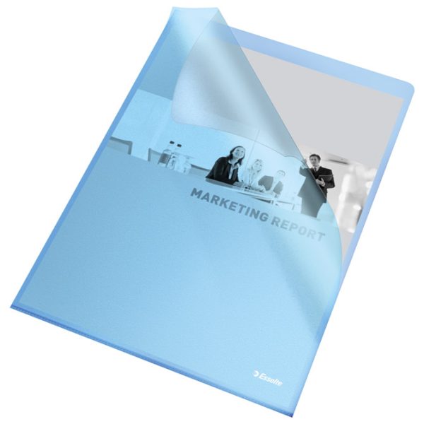 Fascikl "L" 120my pp A4 mat Copy Safe pk100 Esselte 54837 plavi - Slika 2