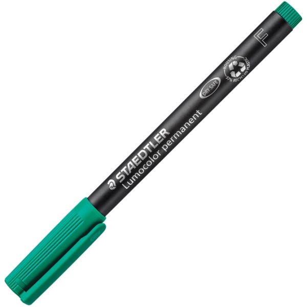 Marker permanentni 0,6 mm reciklirani Lumocolor Staedtler 318-5 zeleni - Slika 2