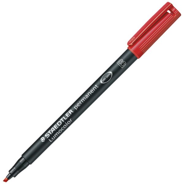 Marker permanentni 1-2,5 mm reciklirani Lumocolor Staedtler 314-2 crveni - Slika 2