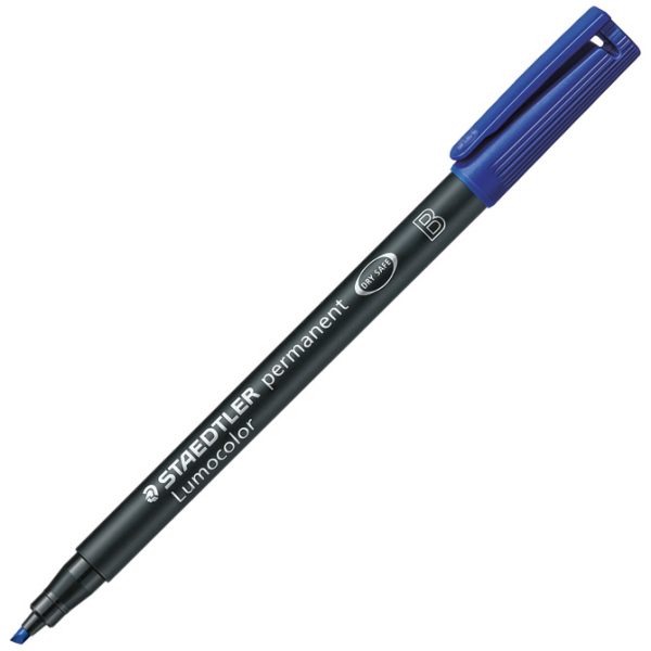 Marker permanentni 1-2,5 mm reciklirani Lumocolor Staedtler 314-3 plavi - Slika 2