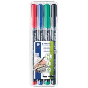 Marker permanentni 1 mm pk4 reciklirani Lumocolor Staedtler 317 WP4