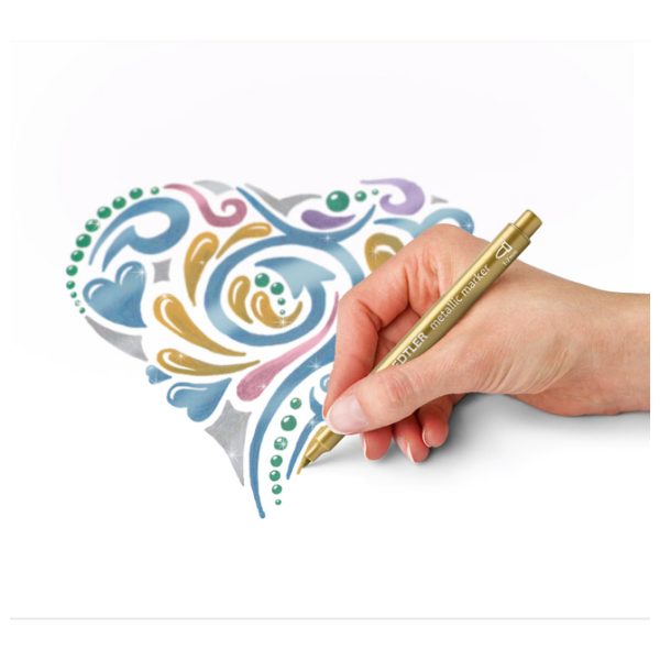 Marker nepermanentni 1-2 mm pk5 Metallic Design Journey Staedtler 8323-S BK5 sortirano blister - Slika 2