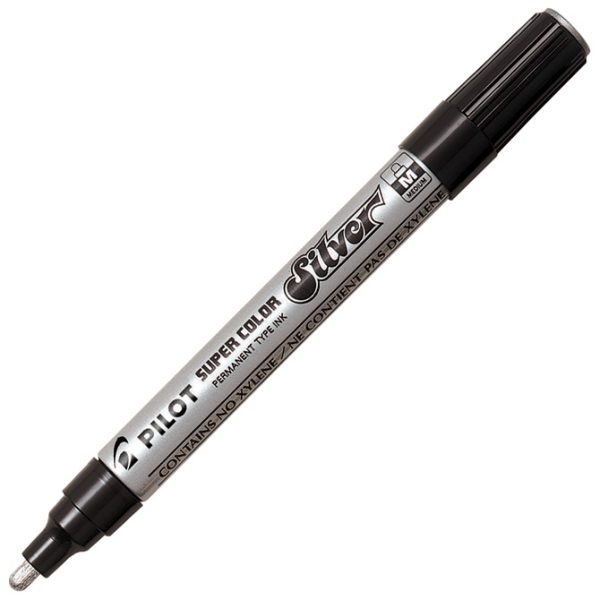 Marker permanentni 2 mm okrugli vrh Super Color Pilot SC-S-M srebrni