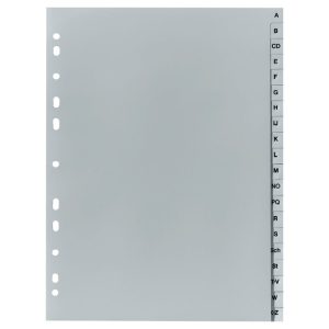 Pregrada plastična A4 A-Z 20L Herlitz 10843522 siva