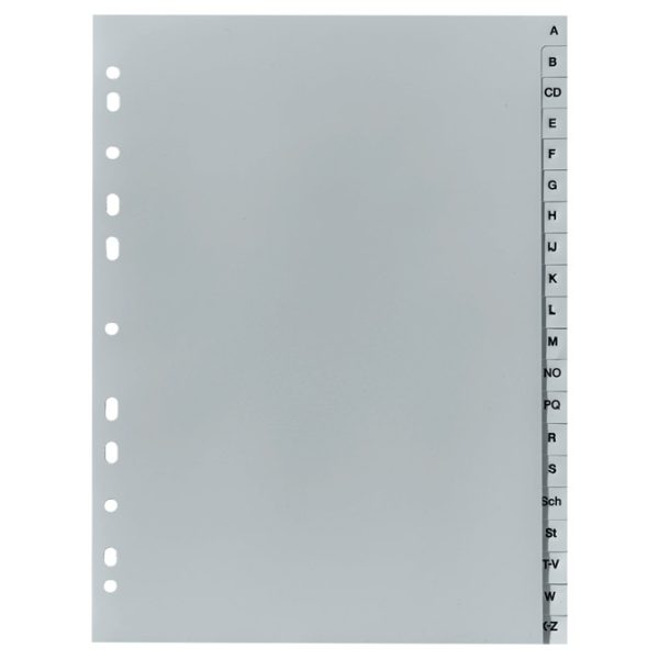 Pregrada plastična A4 A-Z 20L Herlitz 10843522 siva