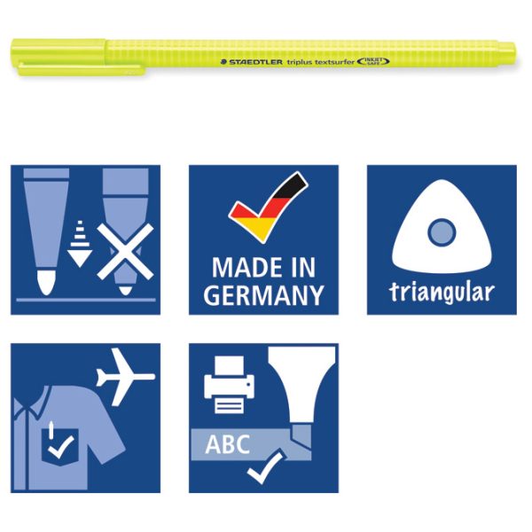 Signir 1-4 mm neon Triplus Staedtler 362-23 rozi - Slika 4