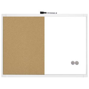 Ploča magnetna/pluto  58,5x43 cm srebrni okvir Nobo 1903784 bijela/smeđa