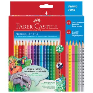 Boje drvene  22boje Grip 2001+2olovke grafitne Grip 2001 Faber-Castell 201540