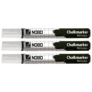 Marker-kreda za staklo 4 mm pk3 Nobo 34438398 bijeli