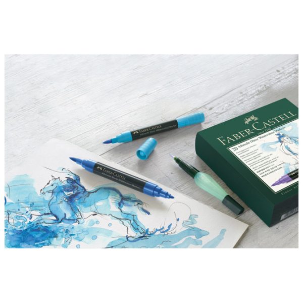 Marker obostrani akvarel 10boja Albrecht Dürer Faber-Castell 160310 sortirano - Slika 5