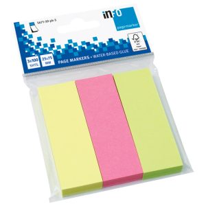 Zastavica 25x75 mm 3bojex100L papir Global Notes 5671-39-pk3 sortirano blister
