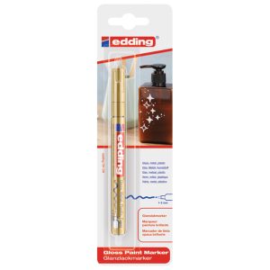 Marker permanentni sjajni lakirajući 1-2 mm Edding 751/1 zlatni blister