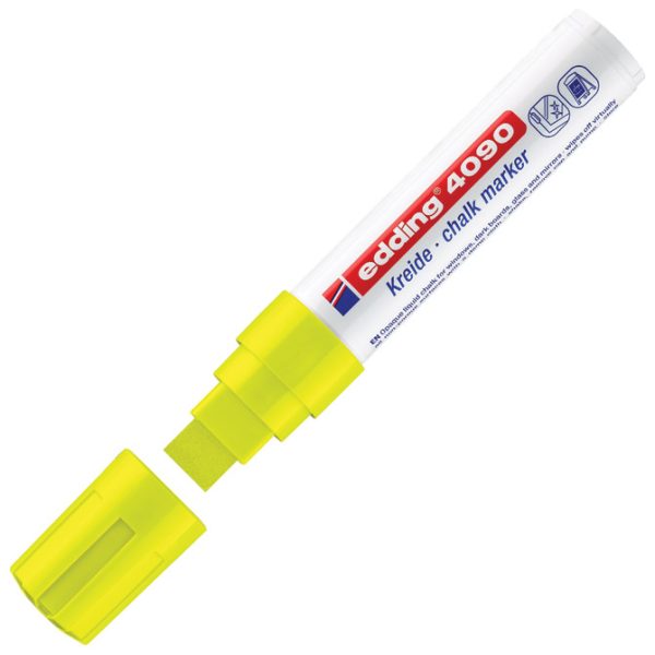 Marker-kreda za staklo 4-15 mm Edding 4090/1 neon žuti blister - Slika 2