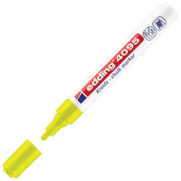 Marker-kreda za staklo 2-3 mm Edding 4095/1 neon žuti blister - Slika 4