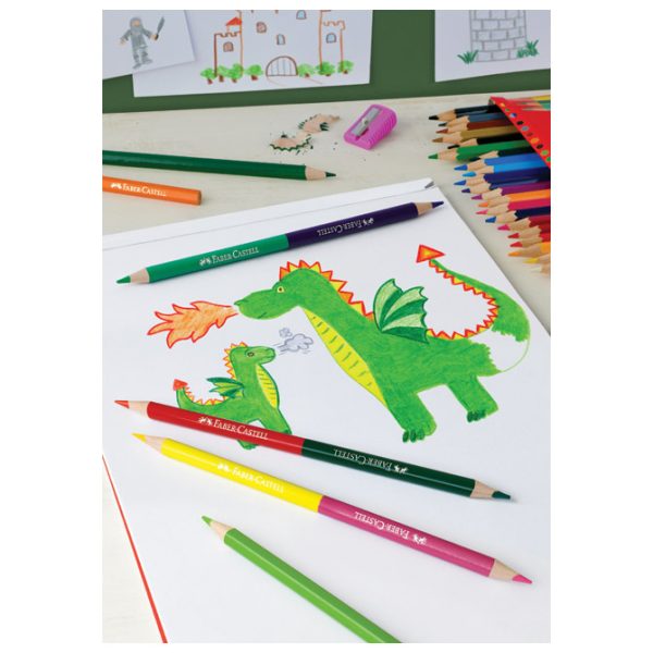 Boje drvene  12boja Faber-Castell 110312 blister+3boje drvene obostrane i GRATIS šiljilo - Slika 3