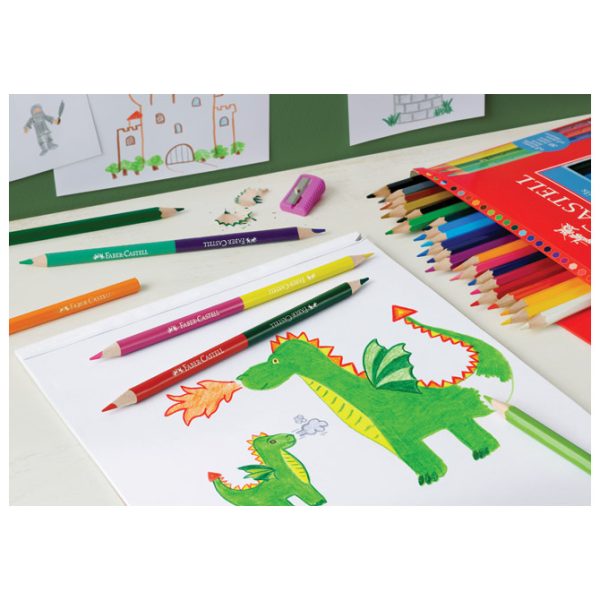 Boje drvene  12boja Faber-Castell 110312 blister+3boje drvene obostrane i GRATIS šiljilo - Slika 4