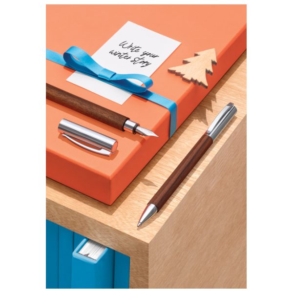 Olovka kemijska drveno tijelo (drvo orah) Ambition Faber-Castell 148531 smeđa-SELECTIVE - Slika 5