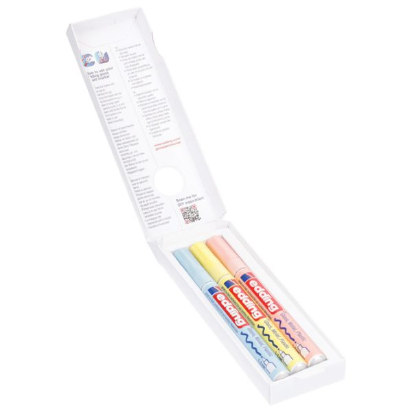 Marker permanentni sjajni lakirajući 1-2 mm Edding 751/3boje pastel blister - Slika 2