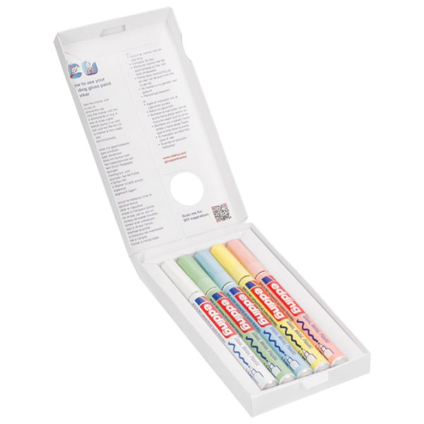 Marker permanentni sjajni lakirajući 1-2 mm Edding 751/5boja pastel blister - Slika 2