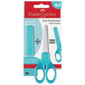 Škare školske 13 cm oble sa zaštitom Grip Faber-Castell 1815 sortirano blister