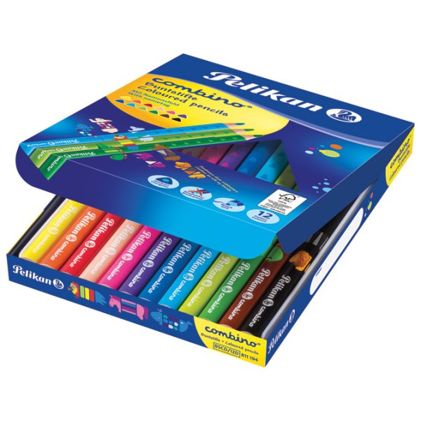Boje drvene  12boja Jumbo Combino Pelikan 811194 blister - Slika 2