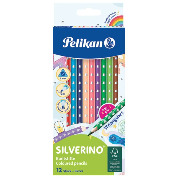 Boje drvene  12boja Silverino Pelikan 700634 blister